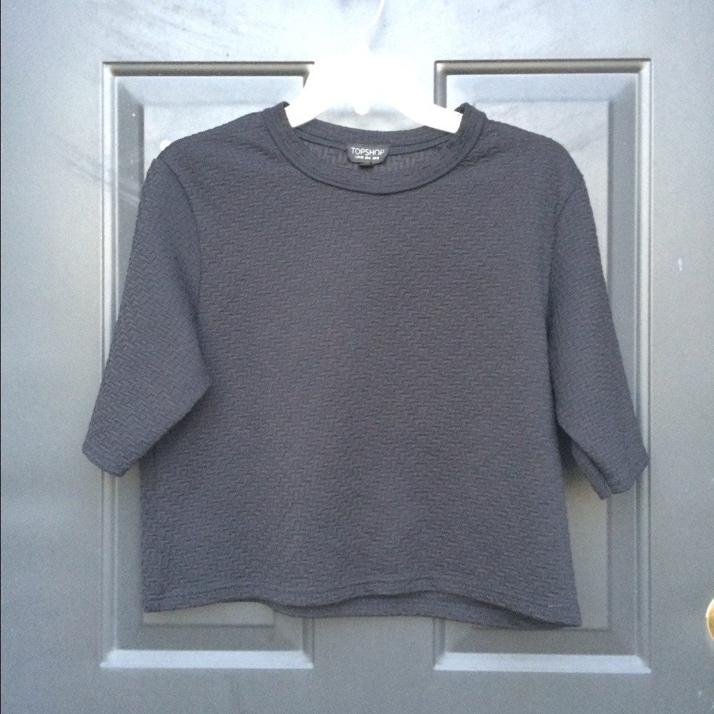 TopShop Black Textured Top‎